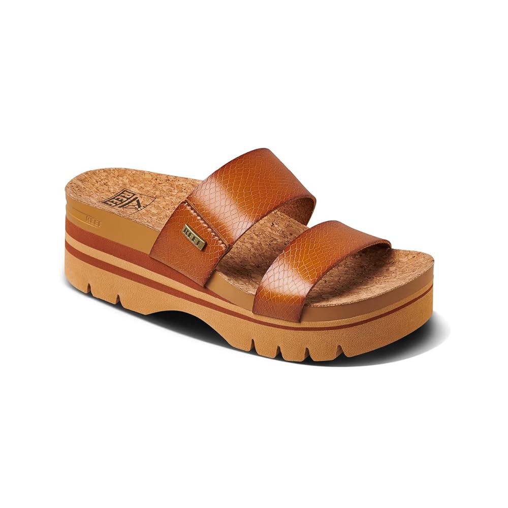 Reef Cushion Vista Hi 2.5 Women's Platform Sandals - Cognac