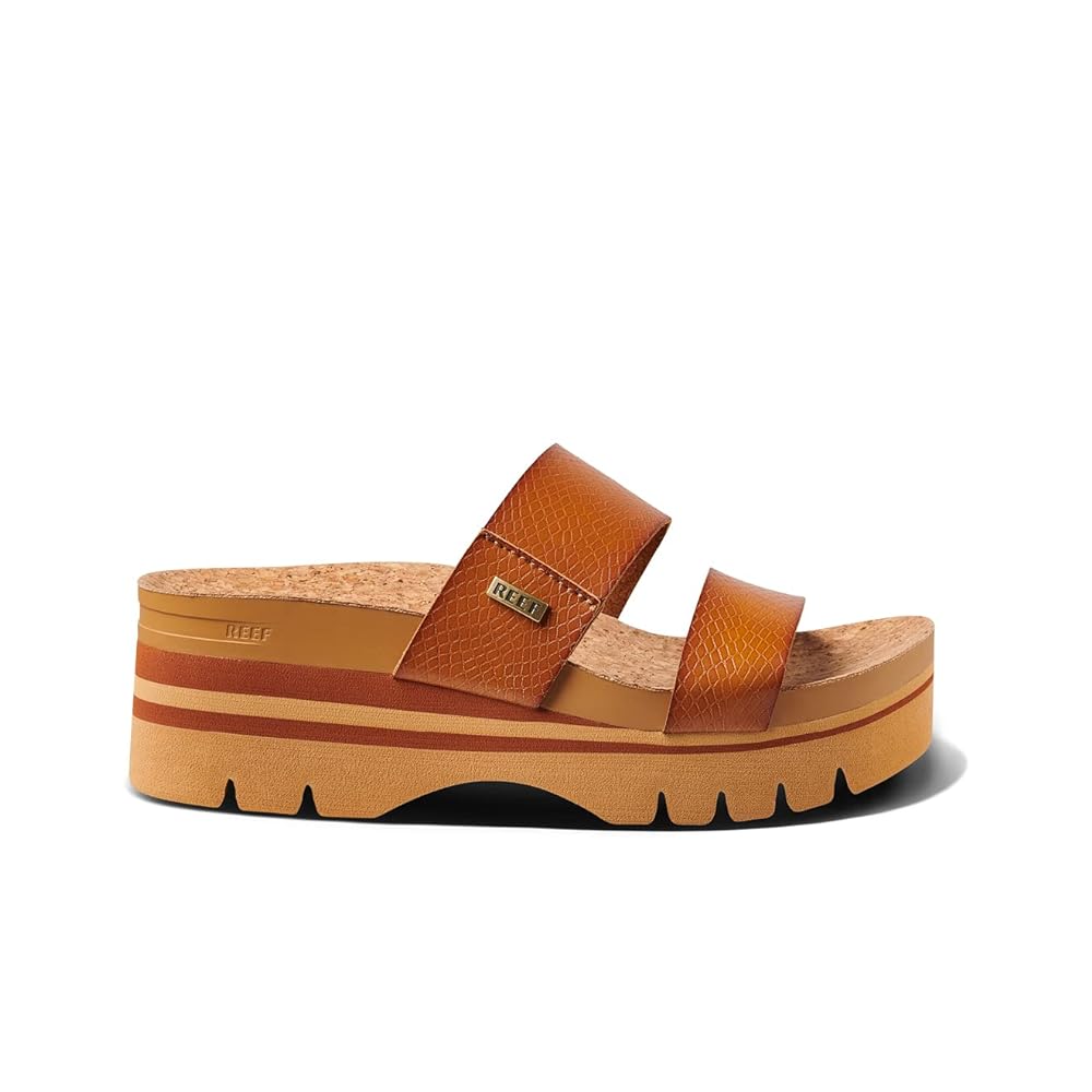 Reef Cushion Vista Hi 2.5 Women's Platform Sandals - Cognac