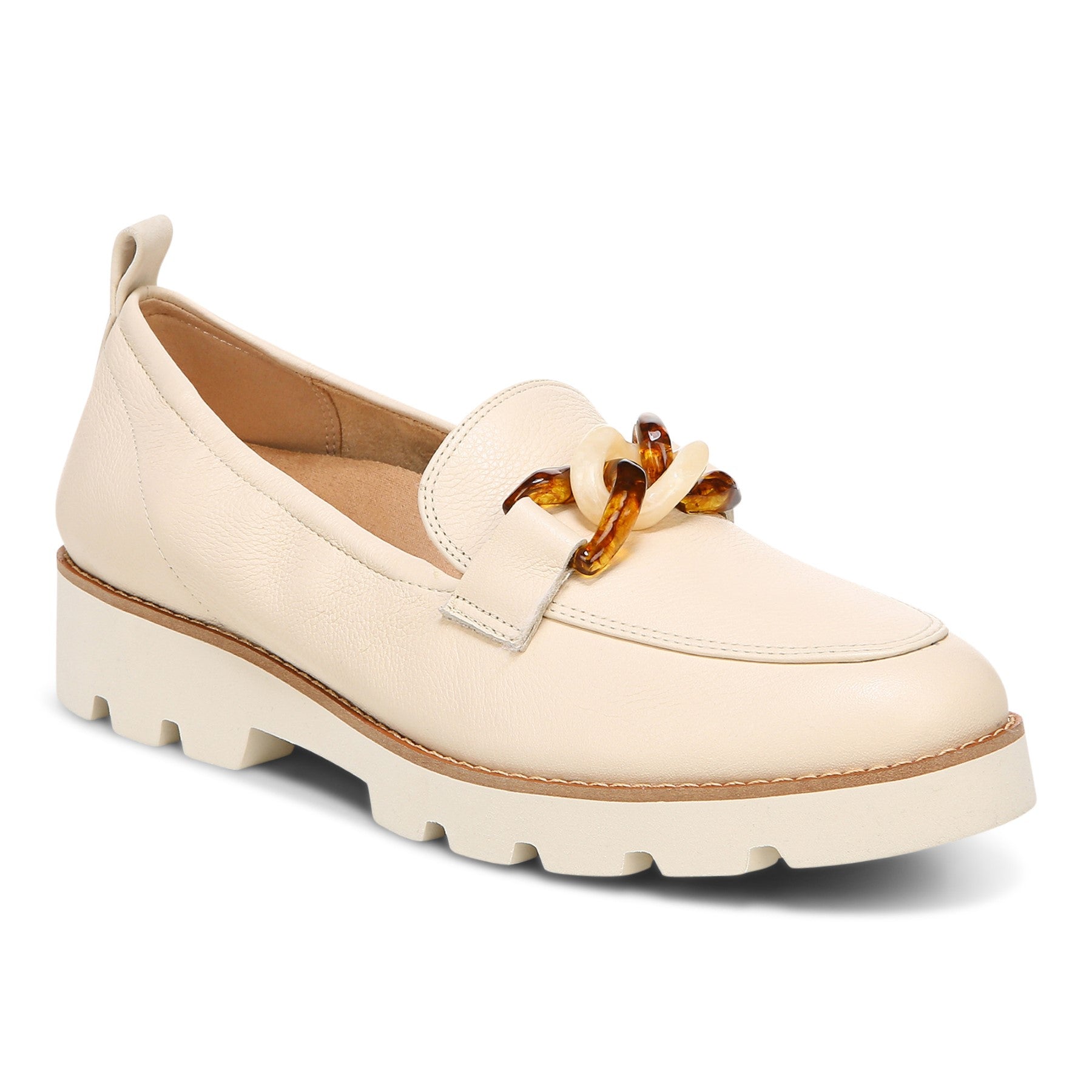 Vionic Cynthia Womens Slip On/Loafer/Moc Casual - Cream - Angle main