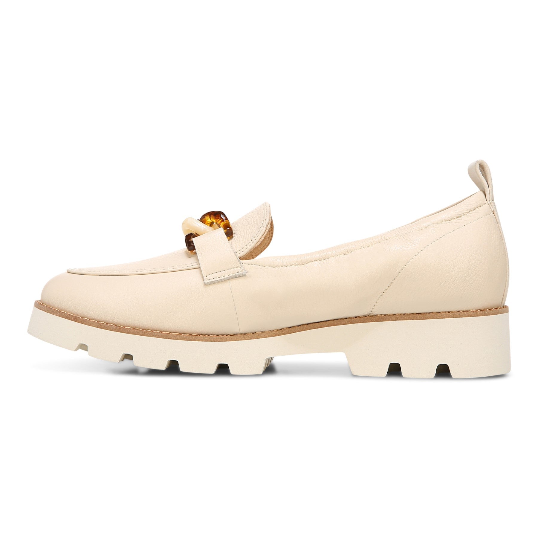 Vionic Cynthia Womens Slip On/Loafer/Moc Casual - Cream - Left Side