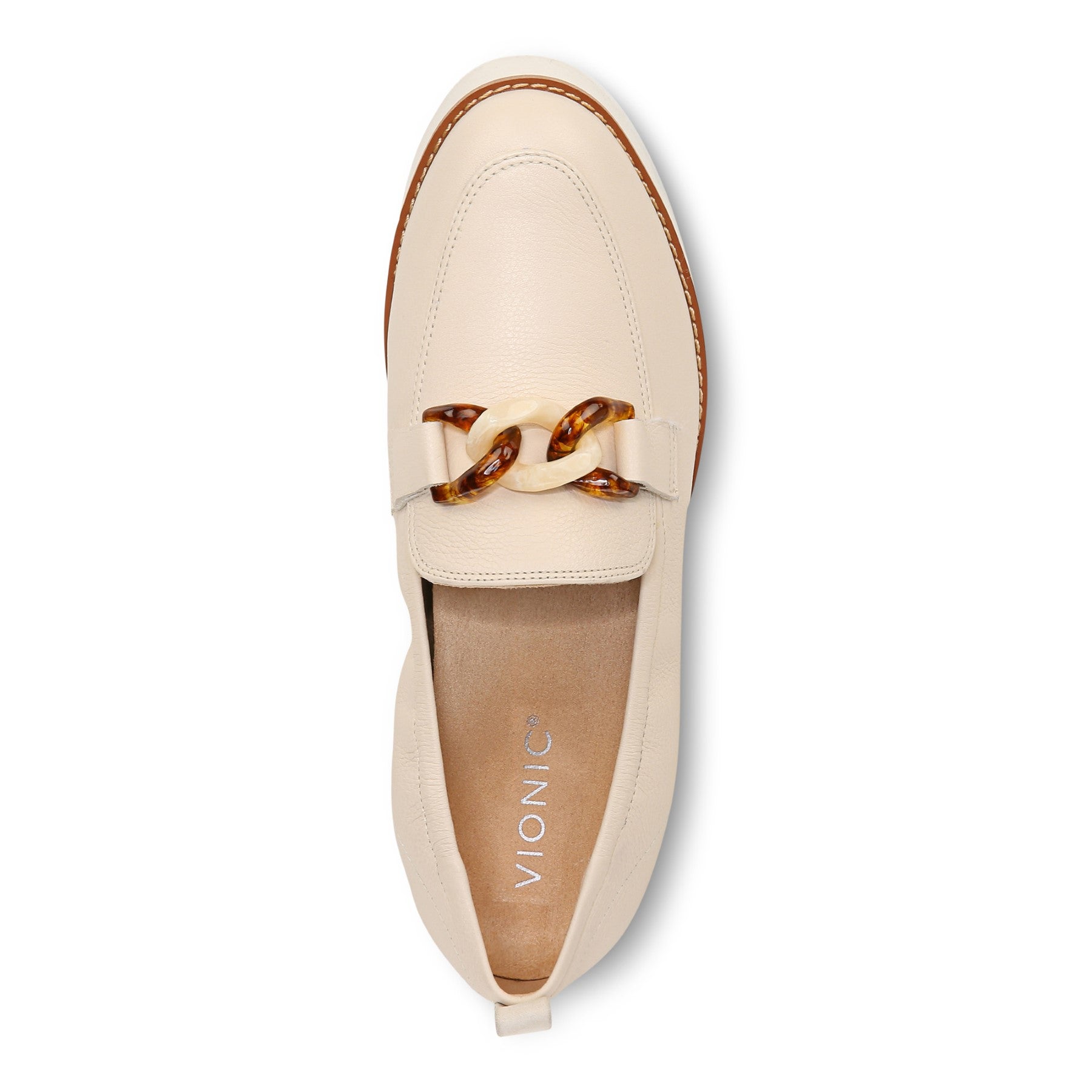 Vionic Cynthia Womens Slip On/Loafer/Moc Casual - Cream - Top