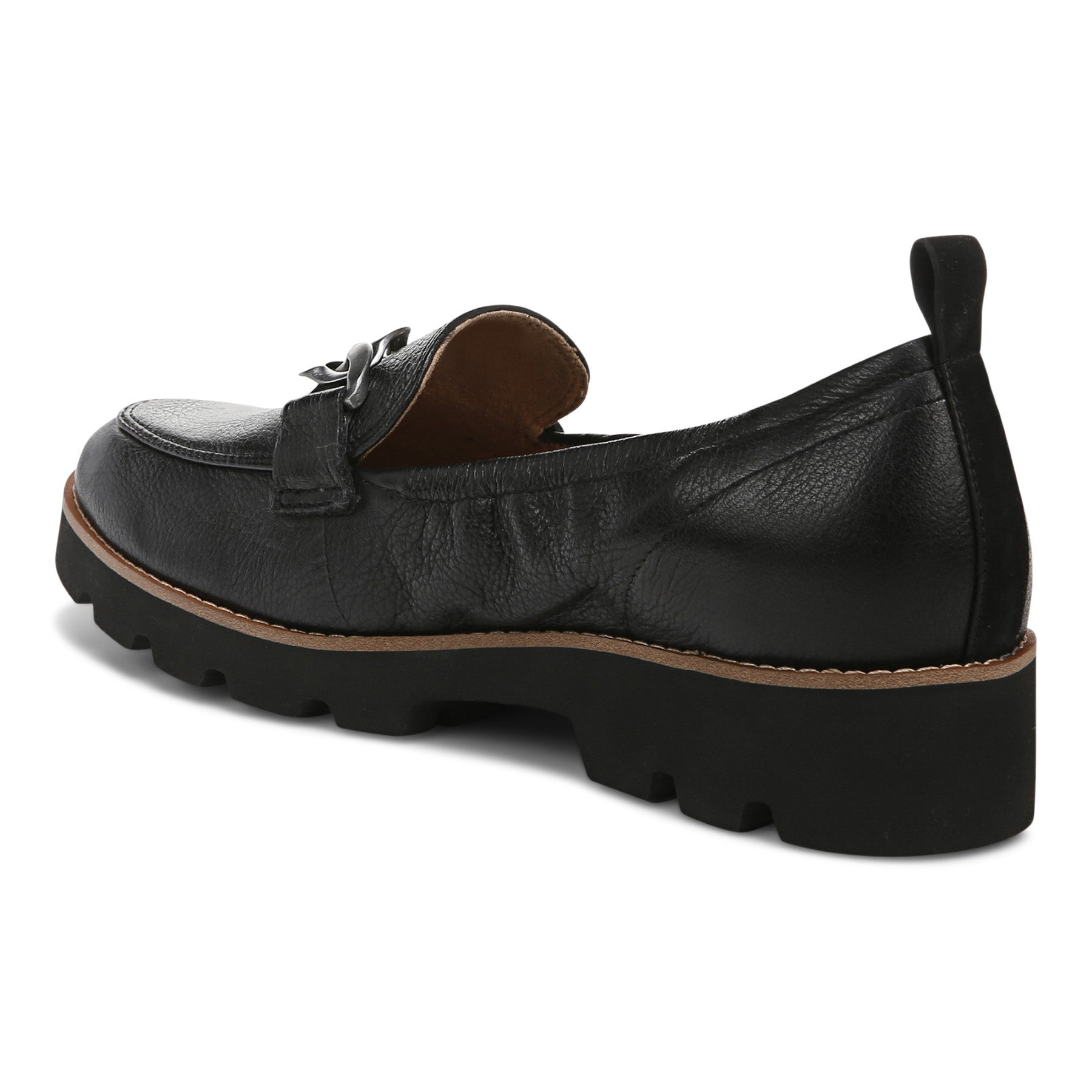 Vionic Cynthia Womens Slip On/Loafer/Moc Casual - Black - Back angle