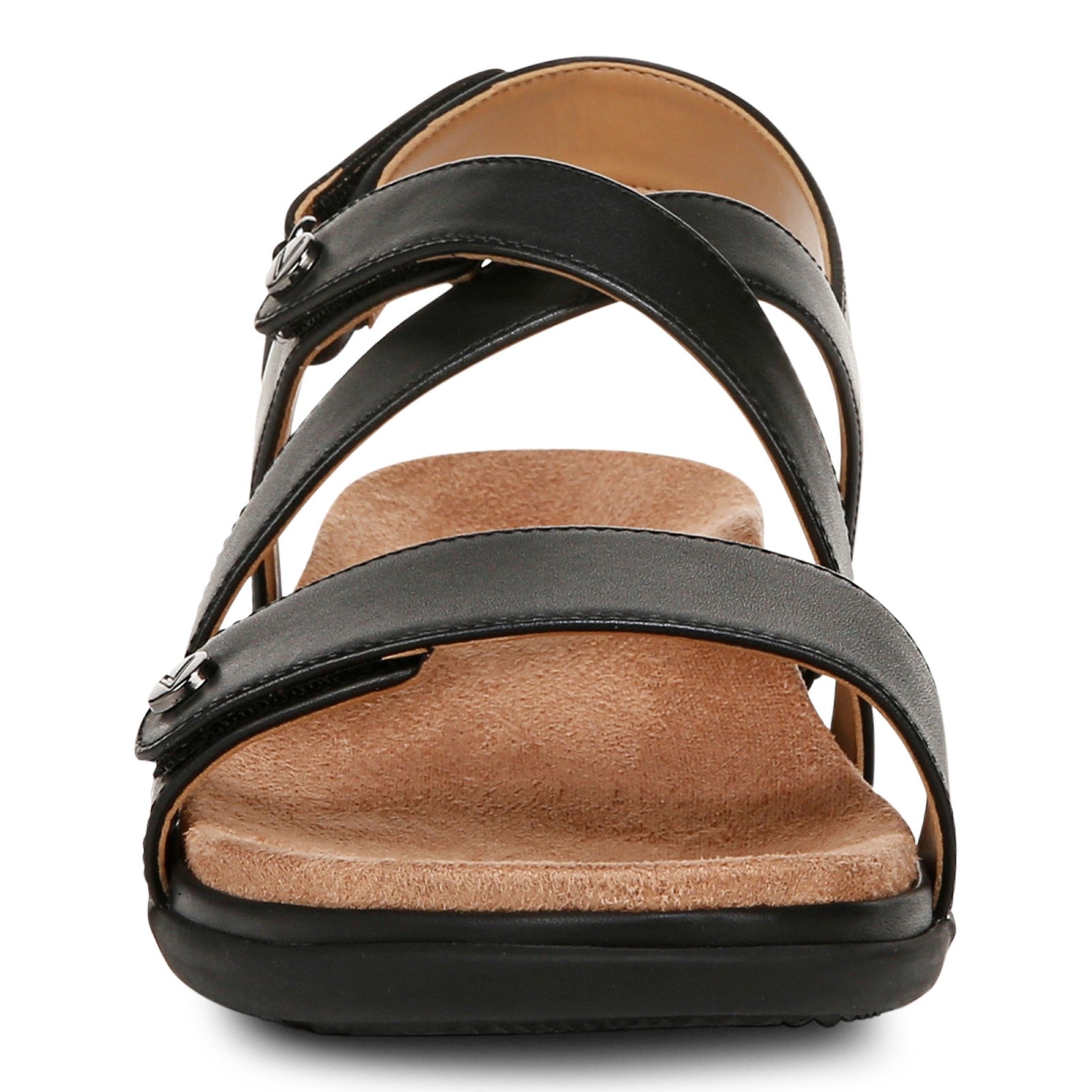 Vionic Cypress Womens Strappy Sandal Sandals - Black Leather - Front