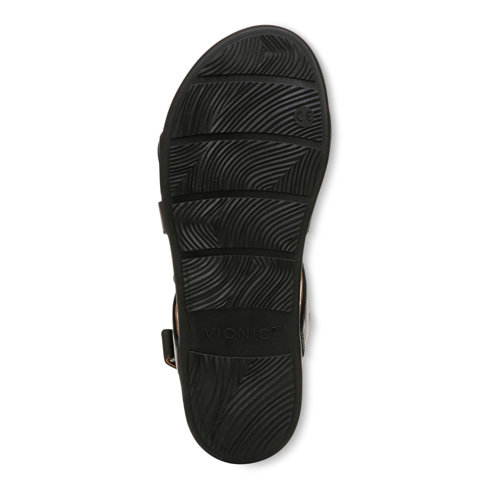 Vionic Cypress Womens Strappy Sandal Sandals - Black Leather - Bottom