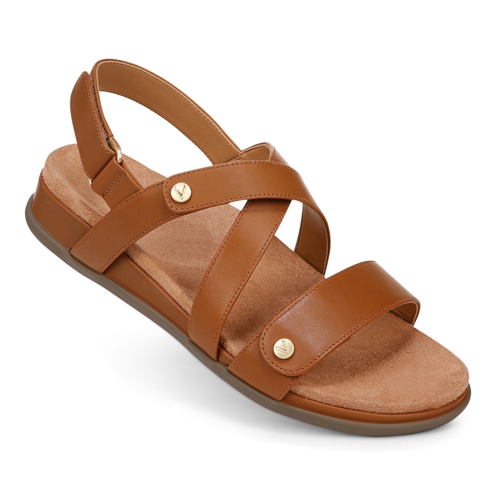 Vionic Cypress Womens Strappy Sandal Sandals - Tan Leather - CYPRESS-J0830L1200-TAN-13fl-med