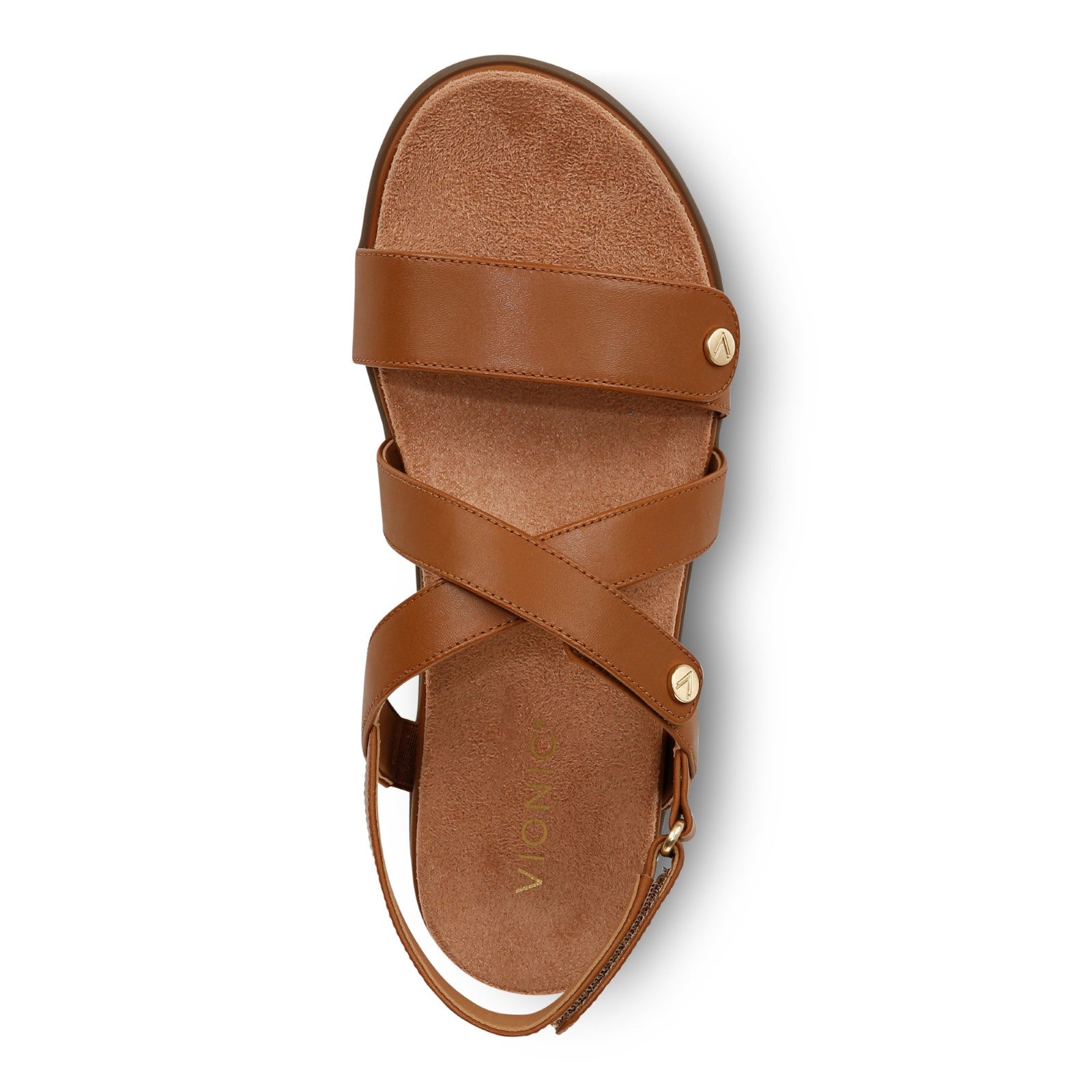 Vionic Cypress Womens Strappy Sandal Sandals - Tan Leather - Top