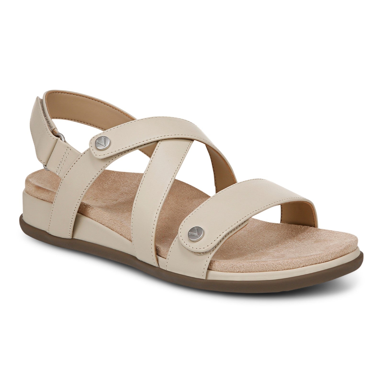 Vionic Cypress Women's Strappy Sandals in Parchment Leather