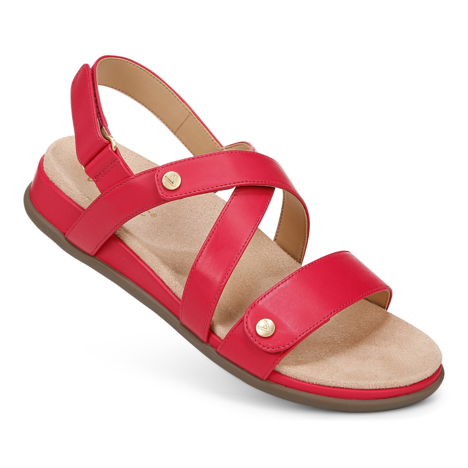 Vionic Cypress Womens Strappy Sandal Sandals - Viva Magenta Leather - CYPRESS-J0830L1650-VIVA MAGENTA-13fl-med