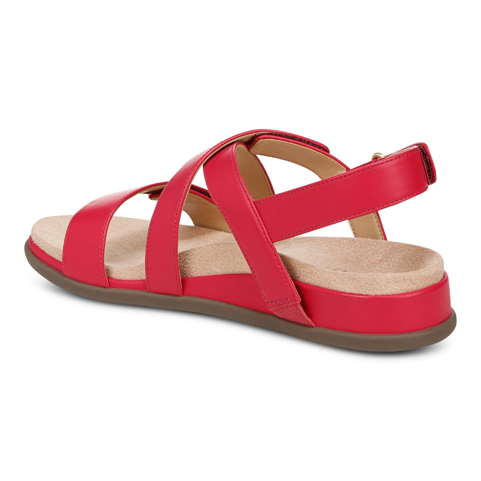 Vionic Cypress Womens Strappy Sandal Sandals - Viva Magenta Leather - Back angle