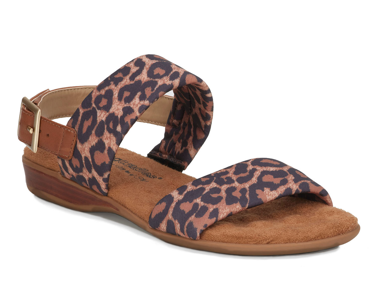 Leopard Fabric Luggage Atanado Leather
