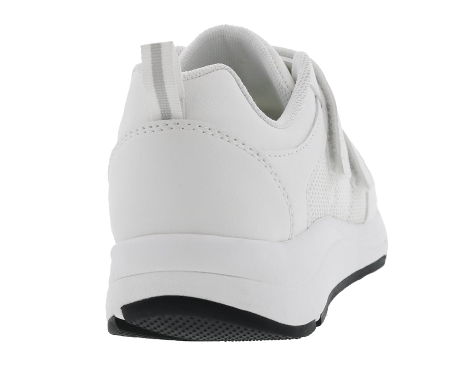 Drew Contessa Women's Double Hook and Loop Sneaker - White Combo - Back View