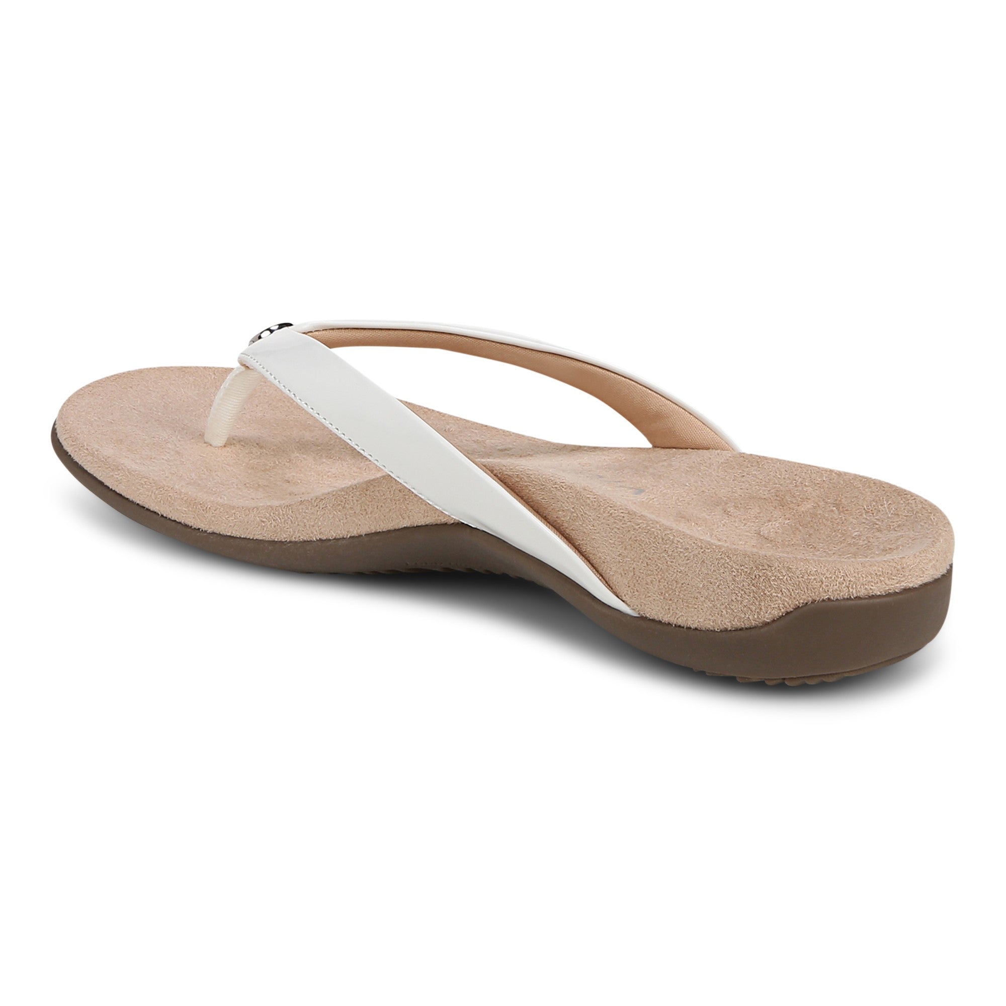 Vionic Davina Women's Supportive Flip Flop Sandal - White - Back angle