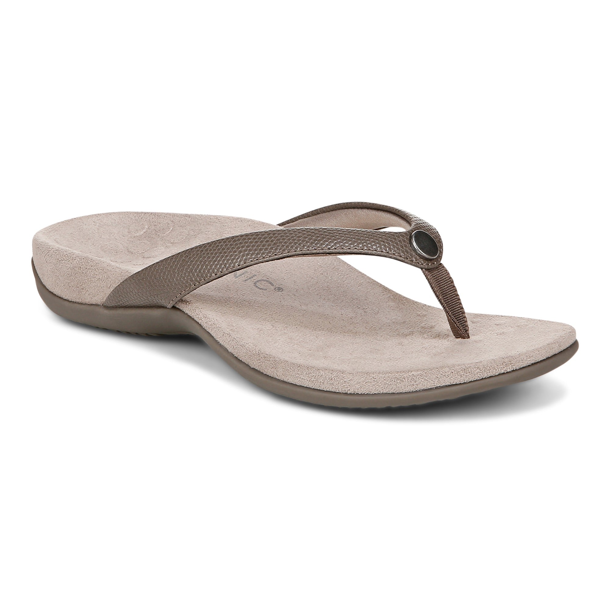 Vionic Davina Women's Supportive Flip Flop Sandal in Stone