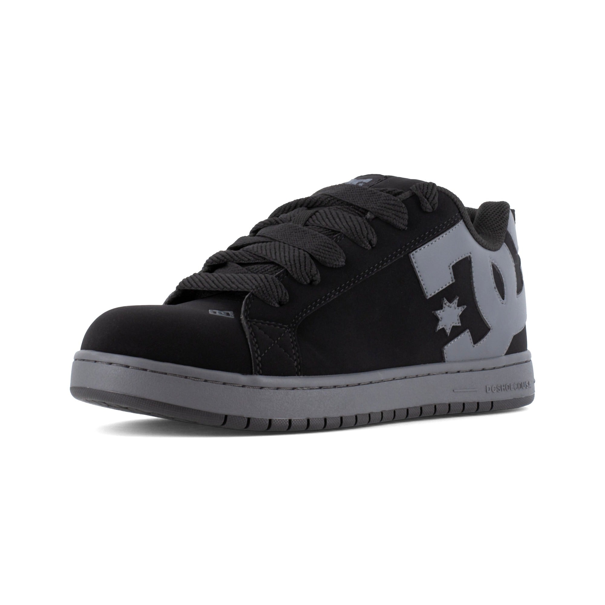 DC Work Crew Court Graffik Work Men's Composite Toe - Men's Work Shoe - Black/Grey - Black/Grey - Angle other shoe