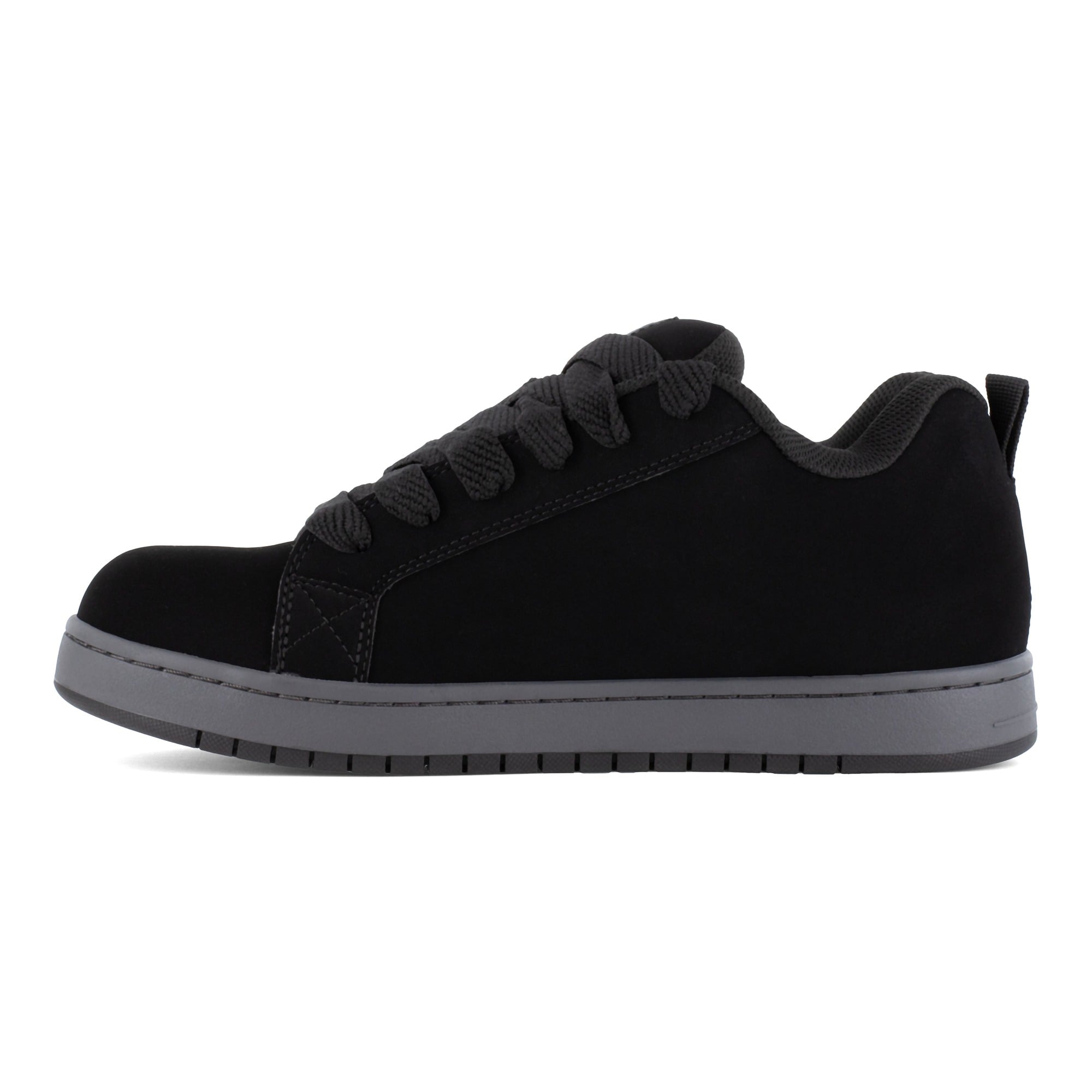 DC Work Crew Court Graffik Work Men's Composite Toe - Men's Work Shoe - Black/Grey - Black/Grey - side view 2