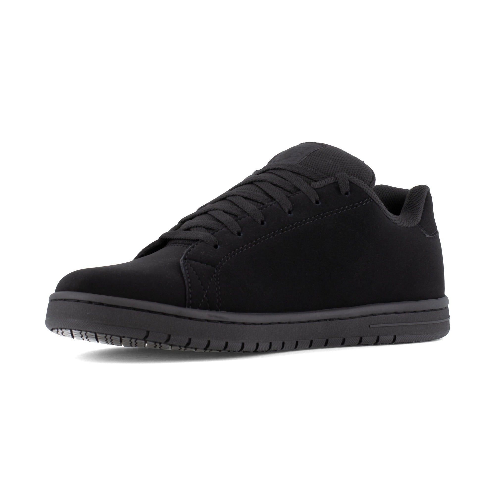 DC Work Crew Gaveler Men's Soft Toe Slip-Resistant Work Shoe - Black - Black - angle2
