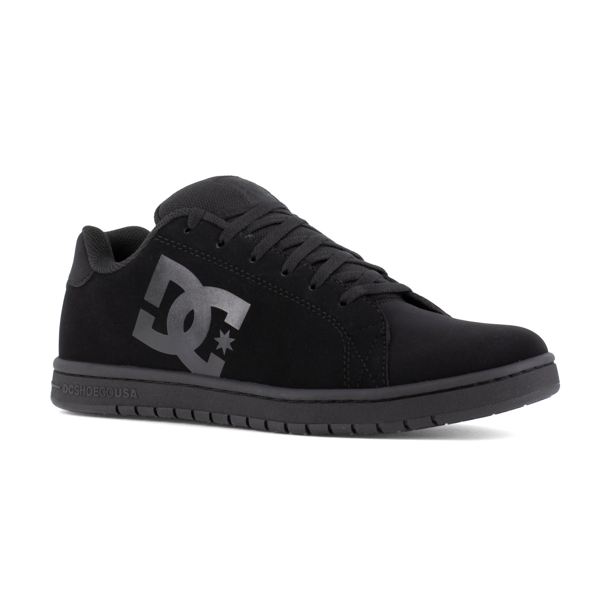 DC Work Crew Gaveler Men's Soft Toe Slip-Resistant Work Shoe - Black - Black - angle main