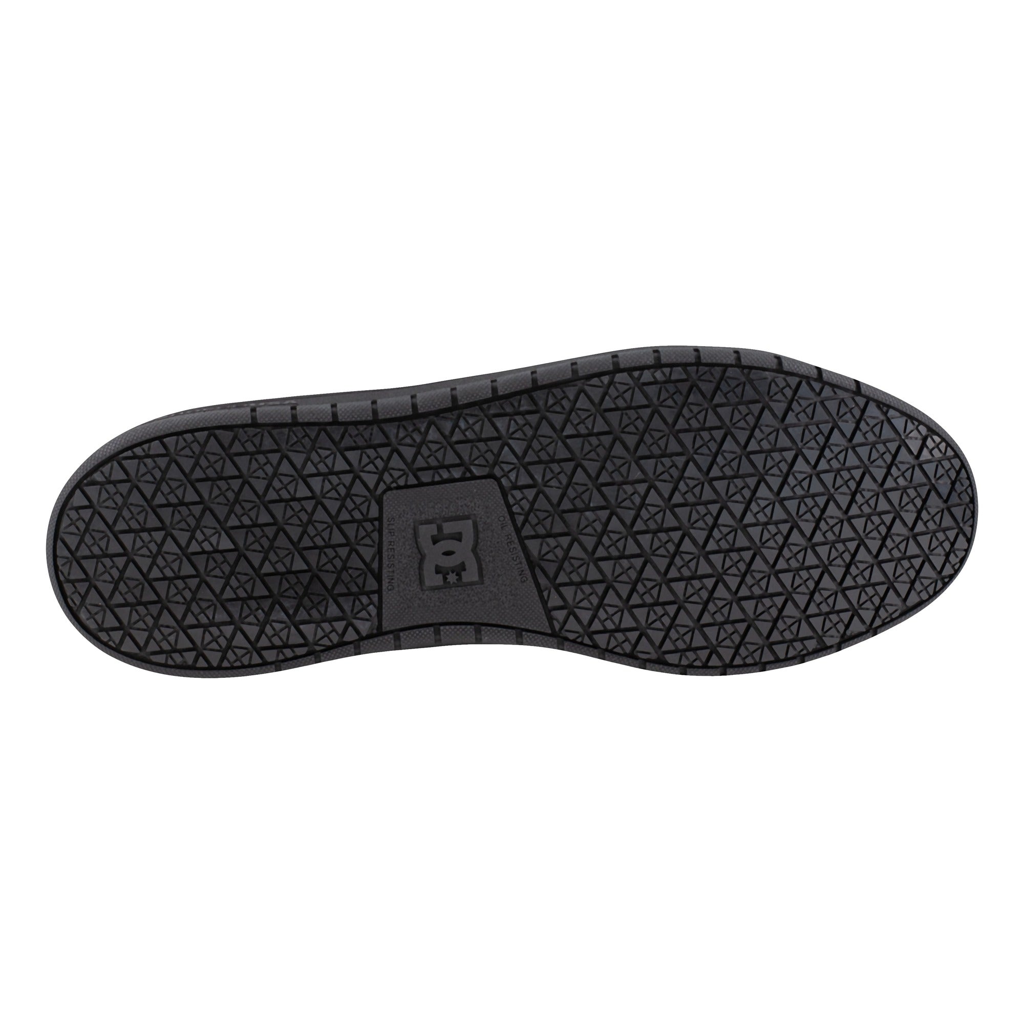 DC Work Crew Gaveler Men's Soft Toe Slip-Resistant Work Shoe - Black - Black - bottom view