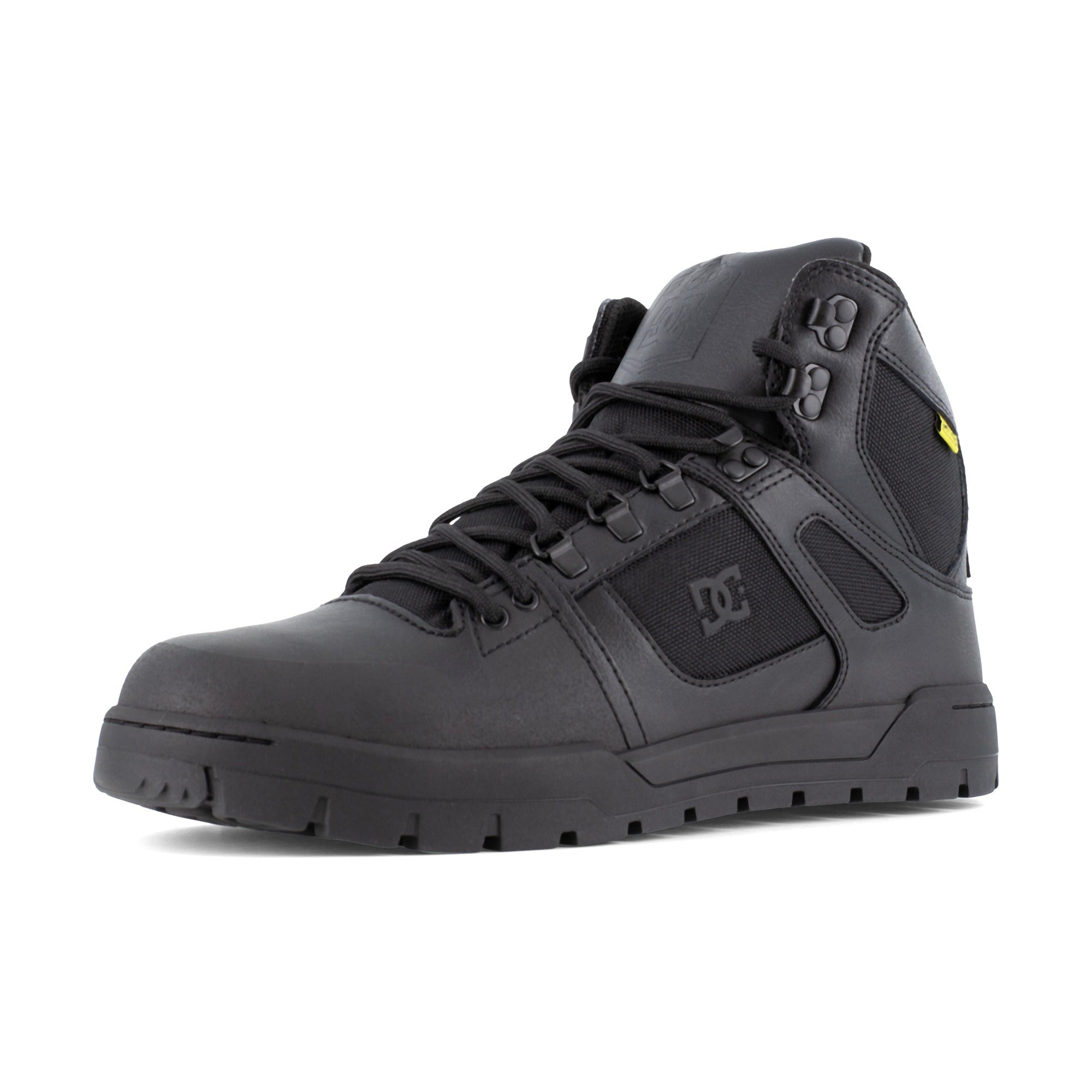 Men's Waterproof Composite Toe Work High-Top with Metatarsal Guard - DC Work Crew Pure Work - Black - Angle other shoe