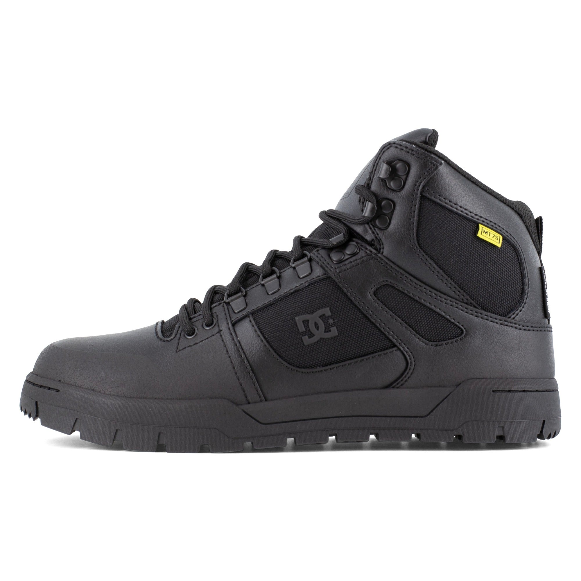 Men's Waterproof Composite Toe Work High-Top with Metatarsal Guard - DC Work Crew Pure Work - Black - Other Shoe Side