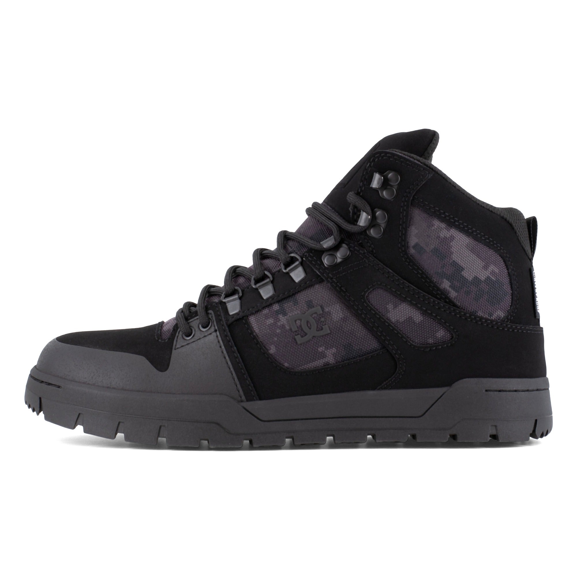 DC Work Crew Pure Work Men's Composite Toe - Waterproof Work High-Top - Black Camo Men's Work Shoe - Black Camo - Other Shoe Side