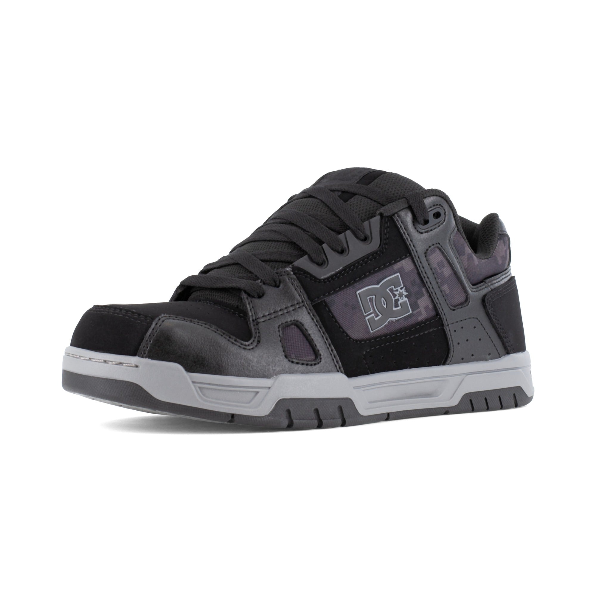 DC Work Crew Stag Work Men's Composite Toe Work Shoe - Black/Gray - Black/Gray - Angle other shoe