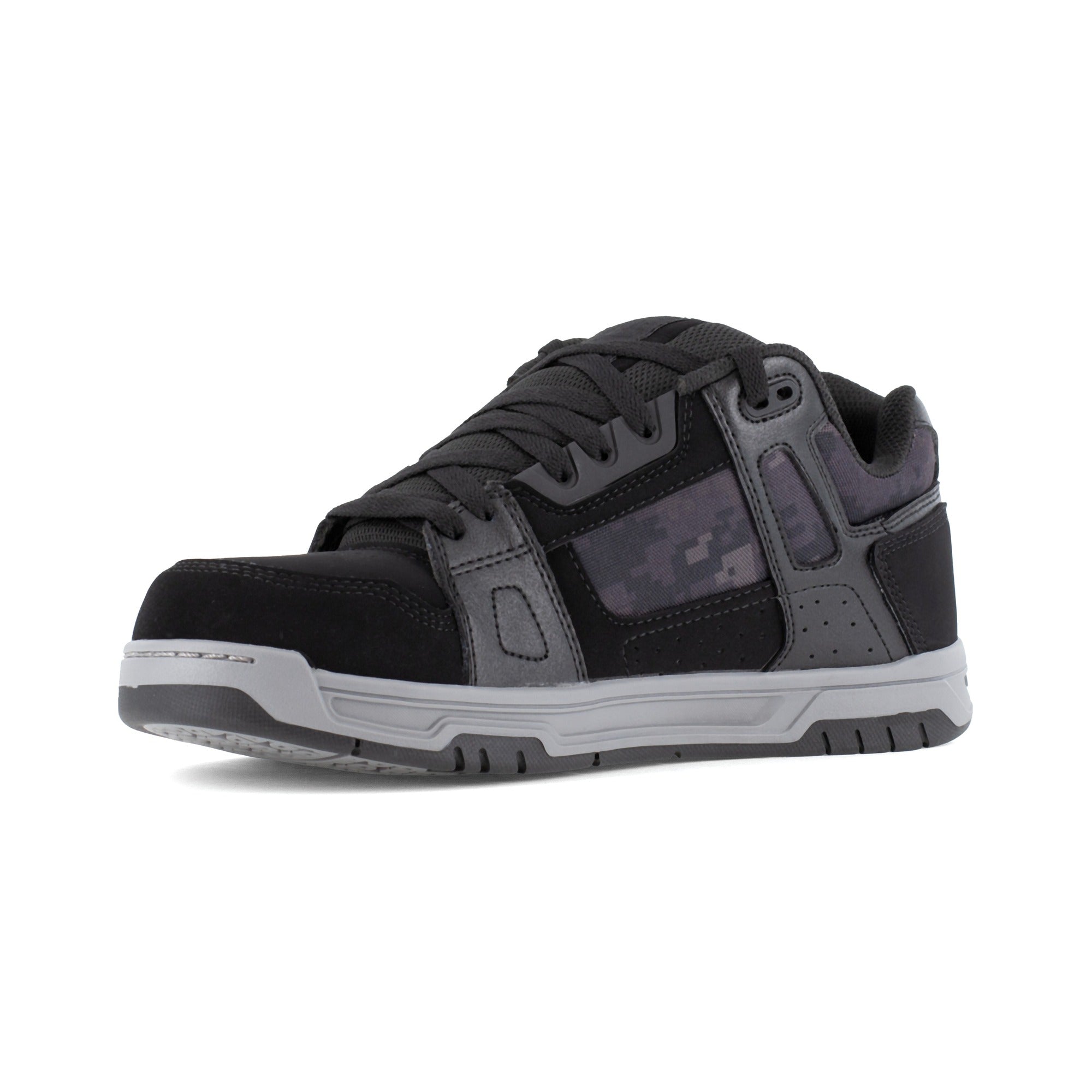 DC Work Crew Stag Work Men's Composite Toe Work Shoe - Black/Gray - Black/Gray - angle2