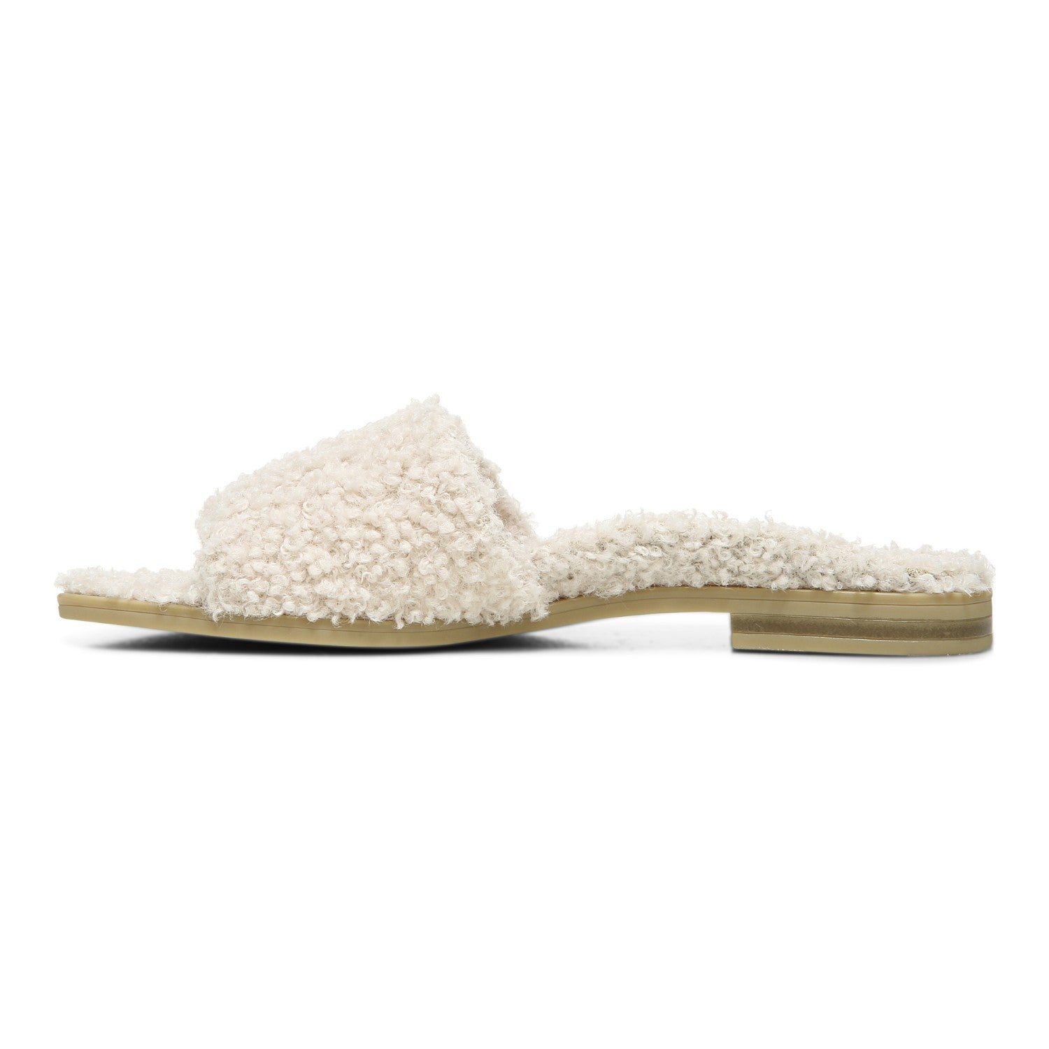 Vionic Demi Women's Heeled Slide Sandal - Natural Curly Shear - Left Side