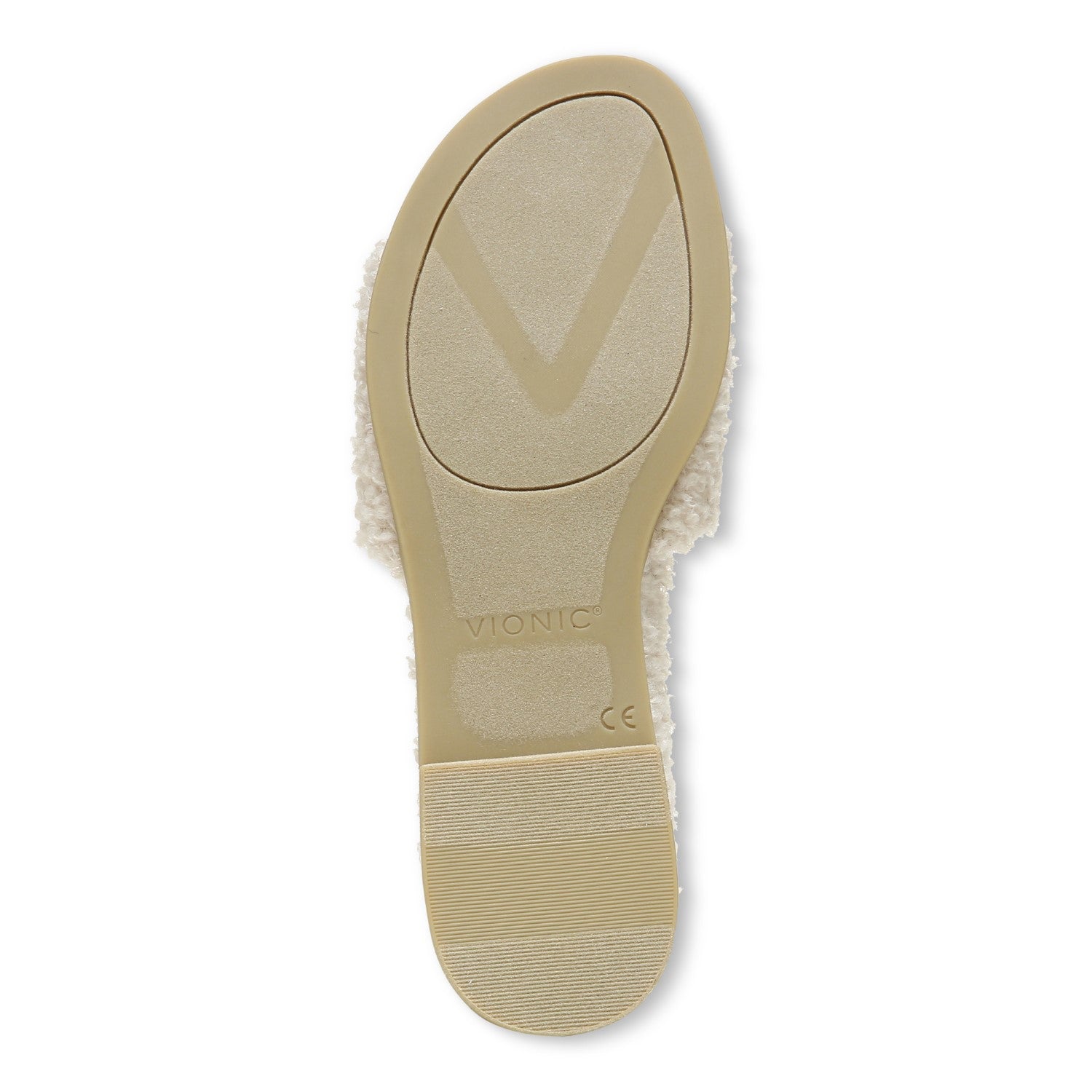 Vionic Demi Women's Heeled Slide Sandal - Natural Curly Shear - Bottom