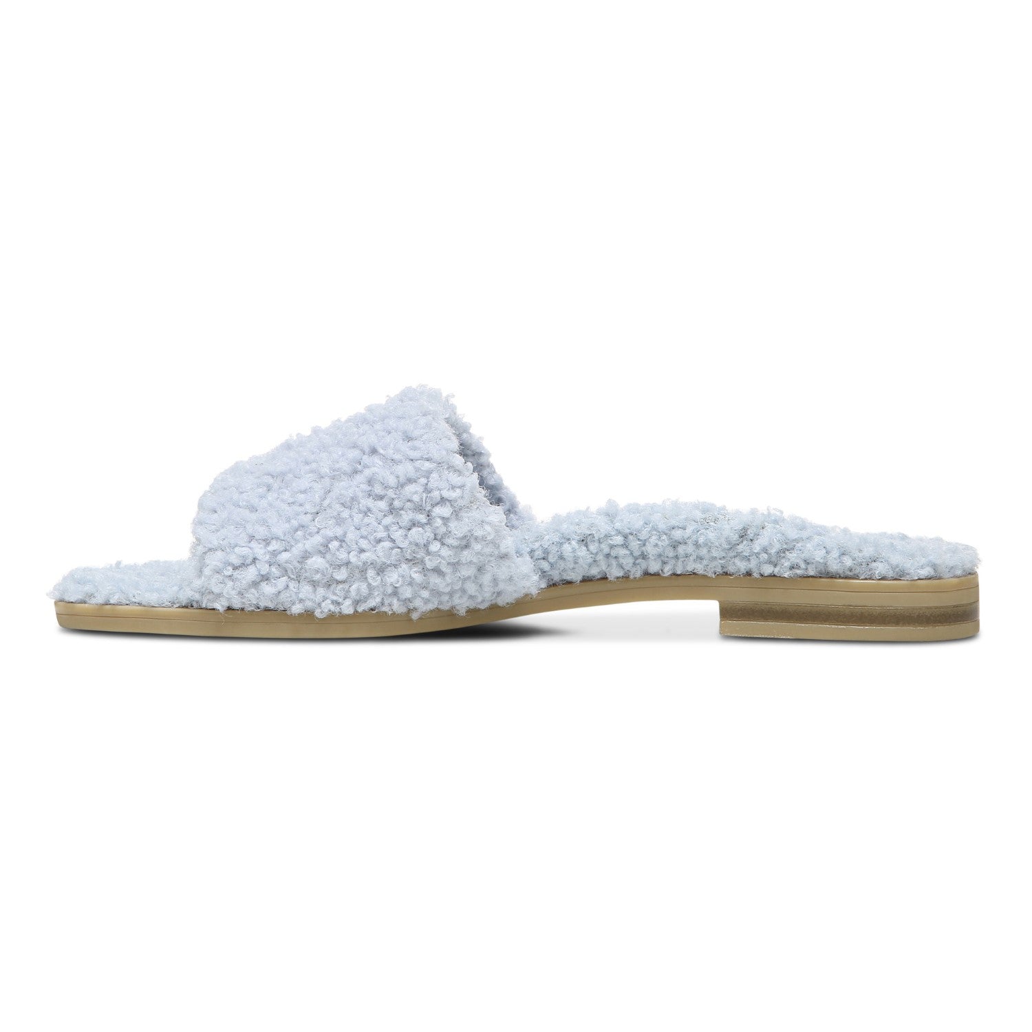 Vionic Demi Women's Heeled Slide Sandal - Arctic Ice Curly Shr - Left Side