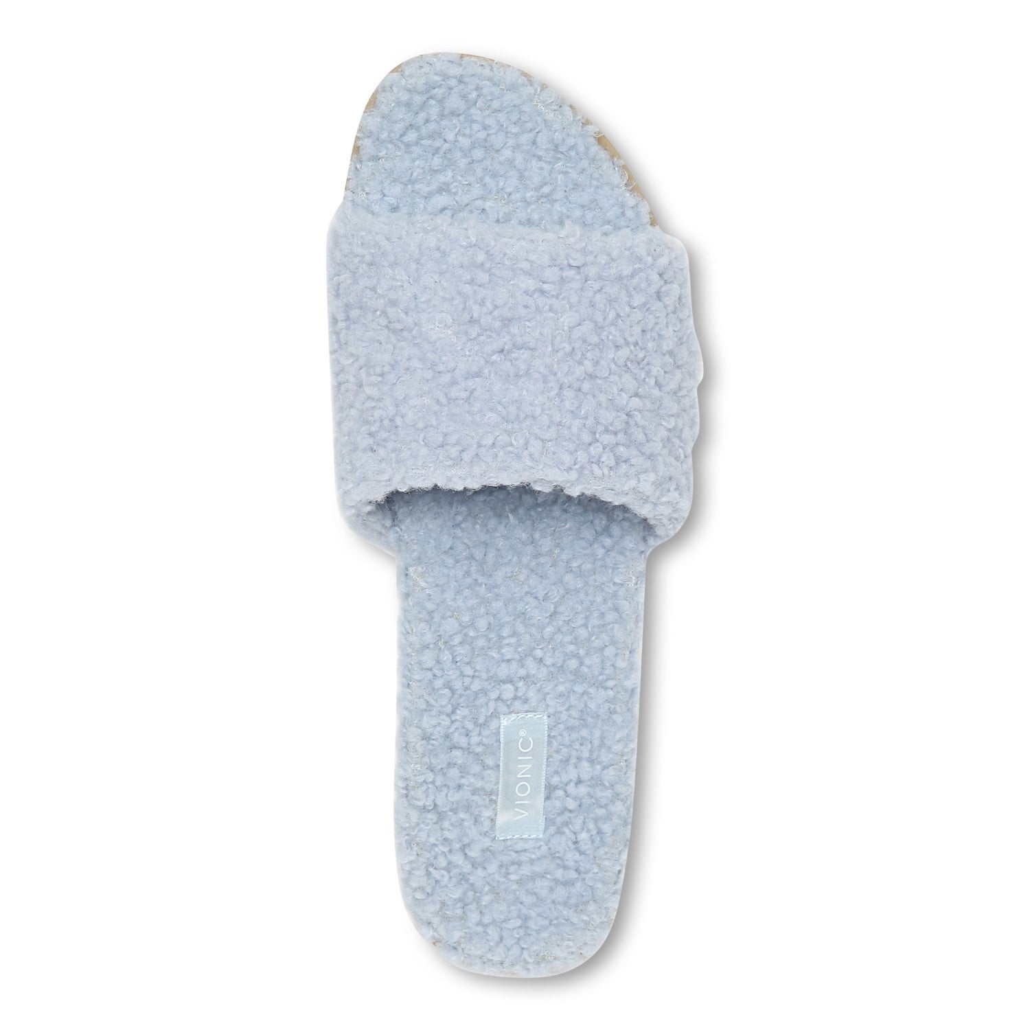 Vionic Demi Women's Heeled Slide Sandal - Arctic Ice Curly Shr - Top