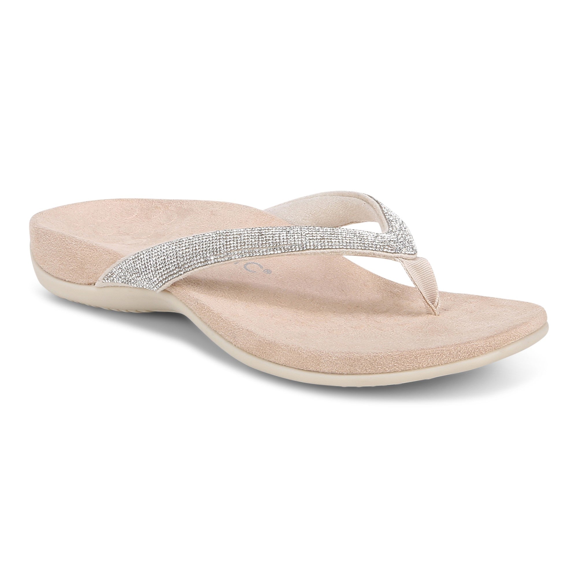 Vionic Dillon Shine Women's Thong Sandals - Stylish and Comfortable Footwear in Cream