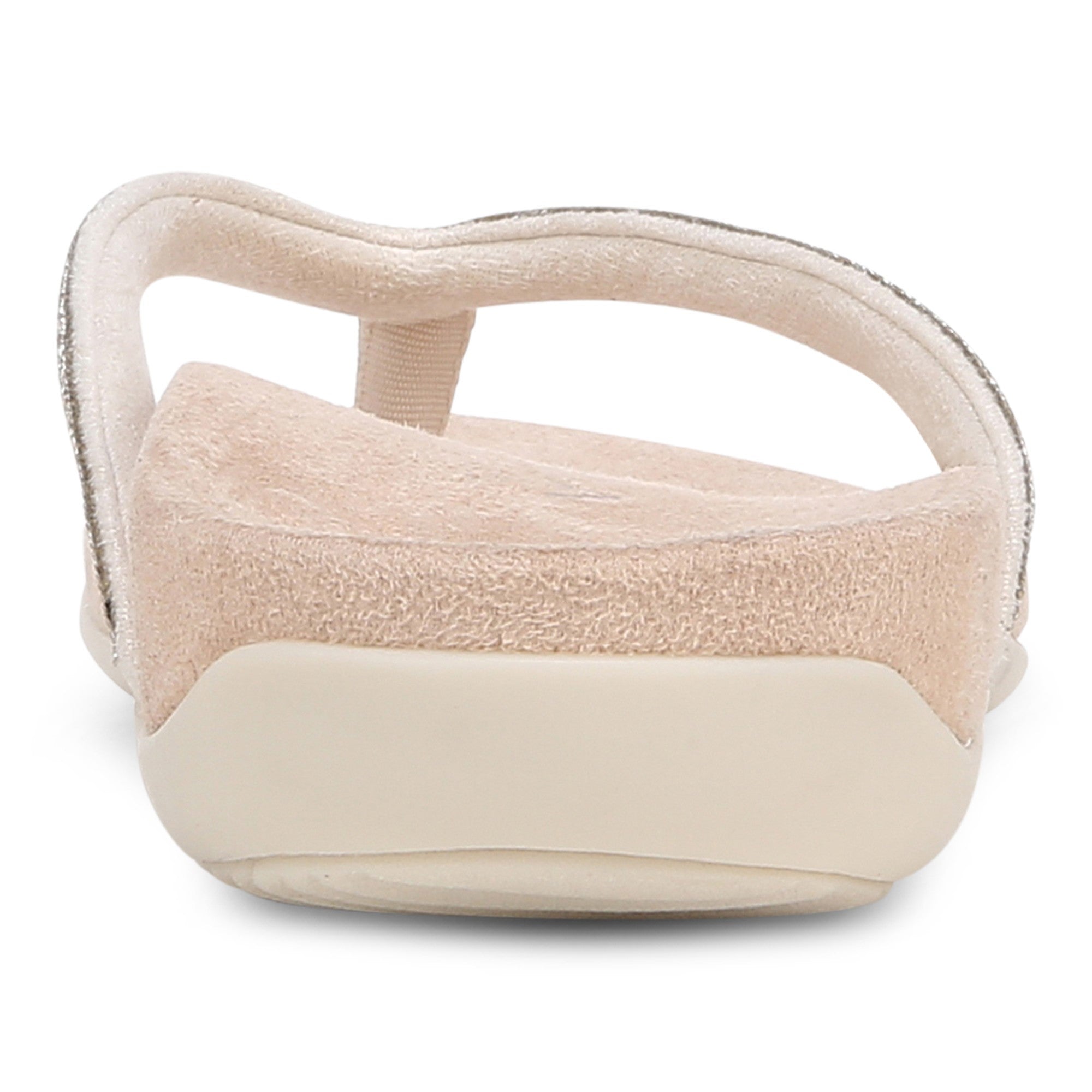 Vionic Dillon Shine Women's Thong Sandals - Stylish and Comfortable Footwear - Cream - Back