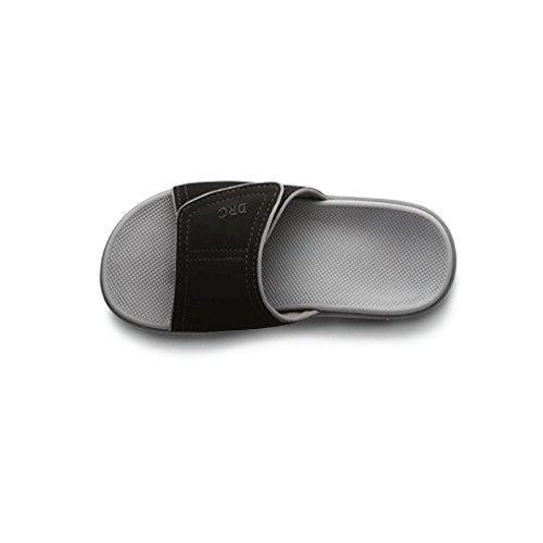 Dr. Comfort Connor Men\'s Supportive Slide Sandals - Black