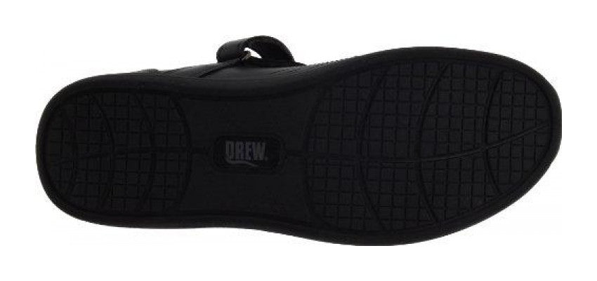 Drew Orchid - Women's Criss Cross Velcro Strap Shoe - Black Calf