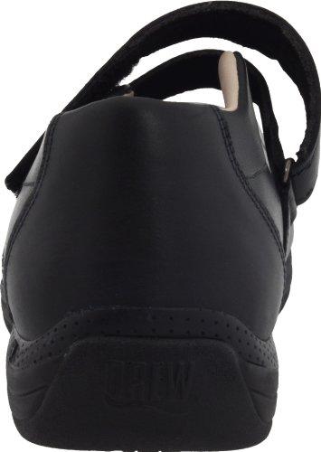 Drew Orchid - Women's Criss Cross Velcro Strap Shoe - Black Calf