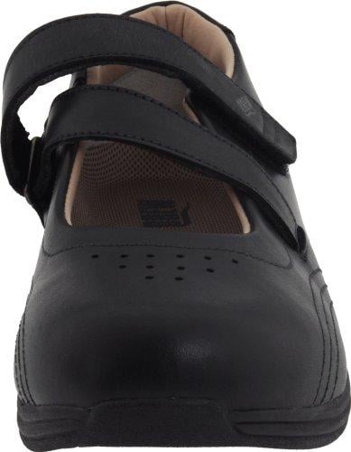 Drew Orchid - Women's Criss Cross Velcro Strap Shoe - Black Calf