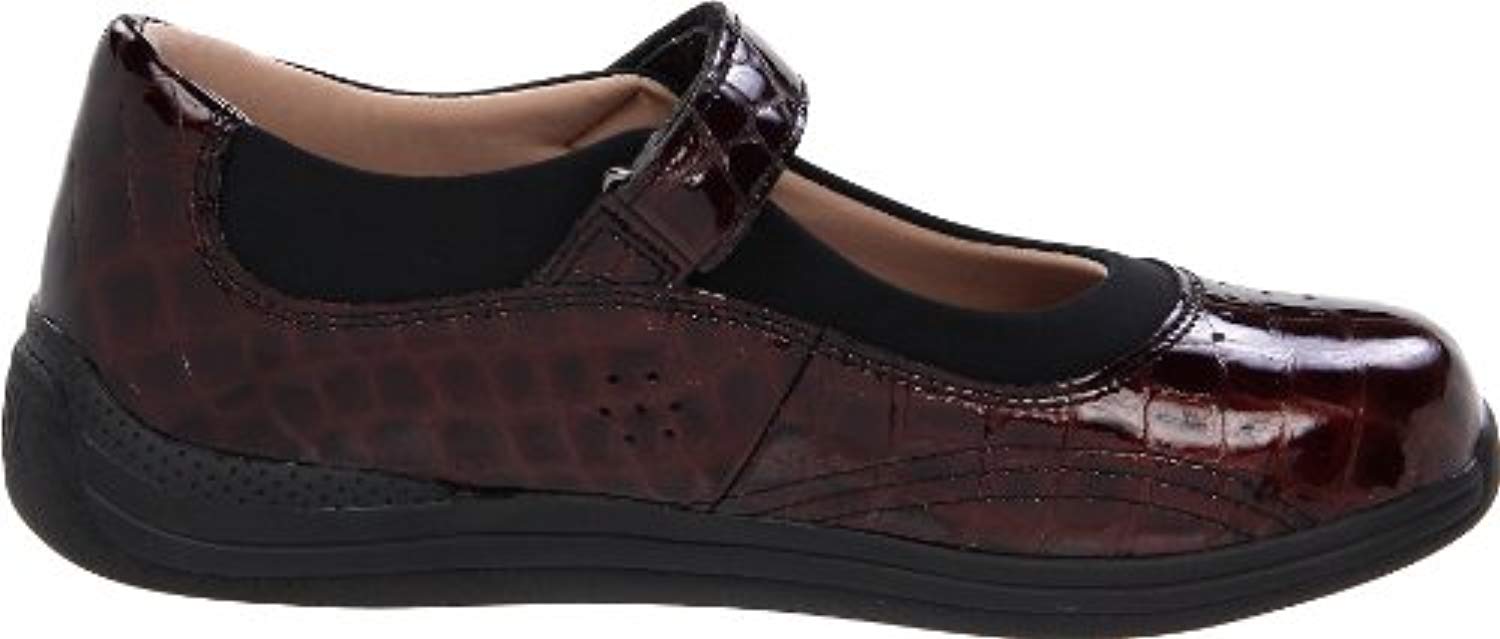 Drew Rose - Women's Mary Jane Velcro Strap Shoe - Brown/Croc