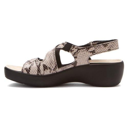 Drew Abby - Women's Orthopedic Wedge Sandals - Silvr/Blk Viper
