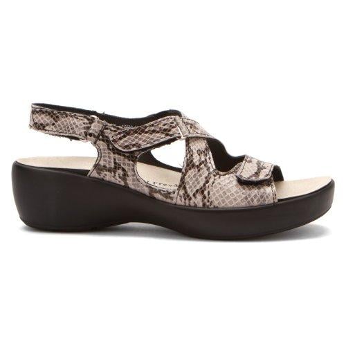 Drew Abby - Women's Orthopedic Wedge Sandals - Silvr/Blk Viper