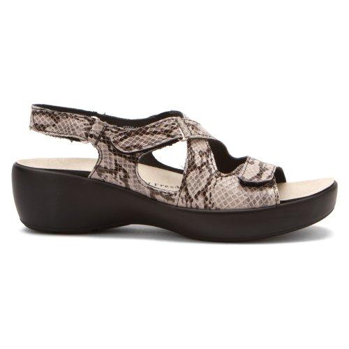 Drew Abby - Women's Orthopedic Wedge Sandals - Silvr/Blk Viper