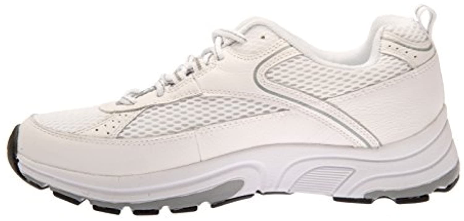 Drew Aaron - Men's Athletic Lace Oxford Shoe - Wht/Slvr Cmb