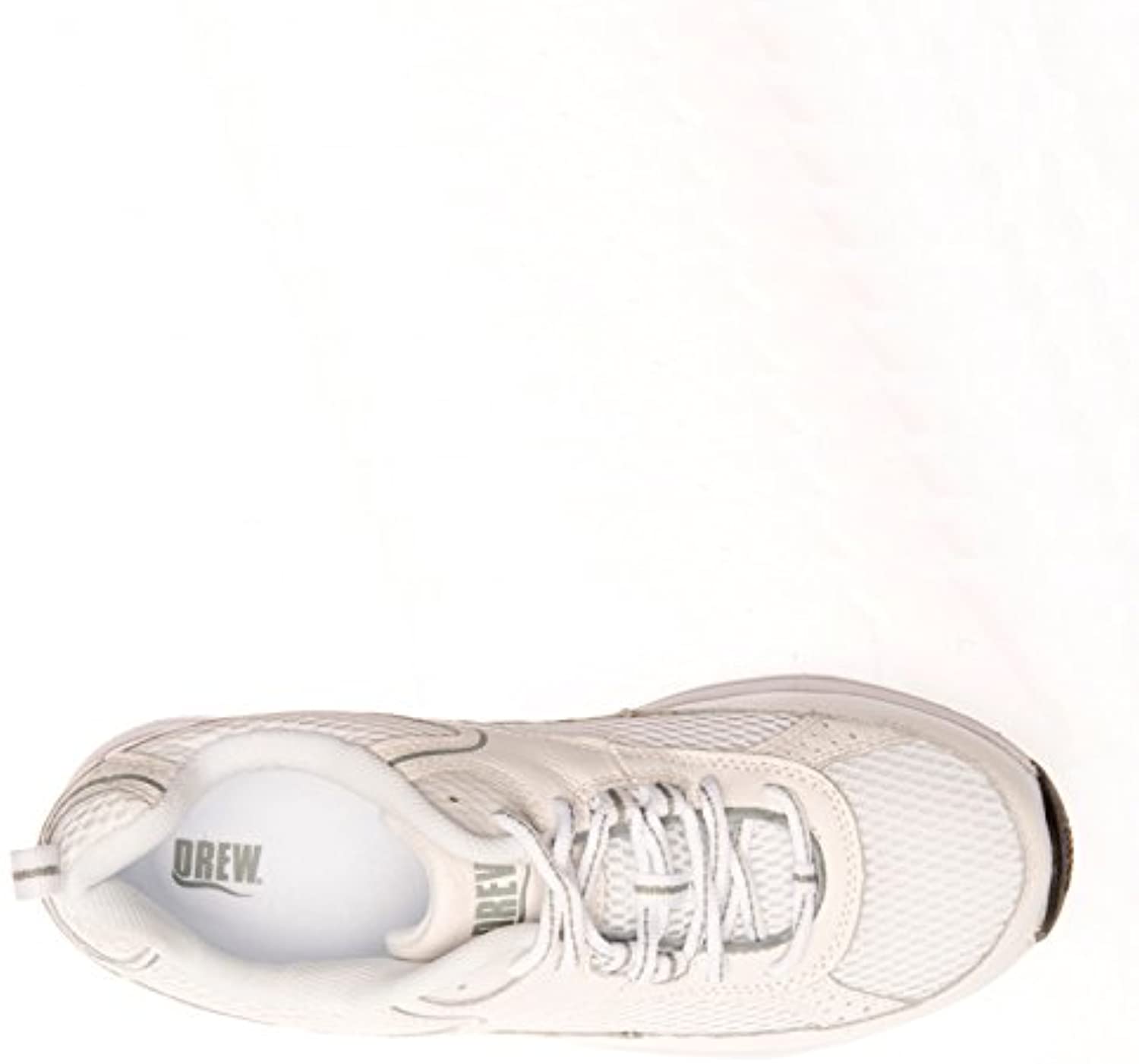 Drew Aaron - Men's Athletic Lace Oxford Shoe - Wht/Slvr Cmb