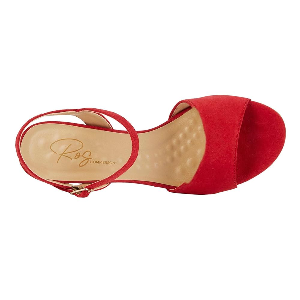 Ros Hommerson Lydia Women's Dress Sandal - Red Suede