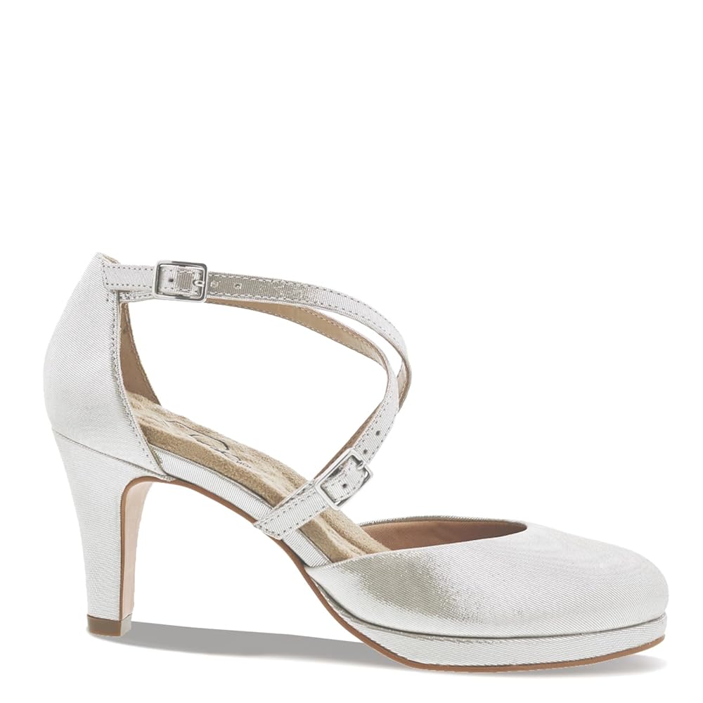 Ros Hommerson Pammy Women's Platform Heel - Silver Glitter Leather