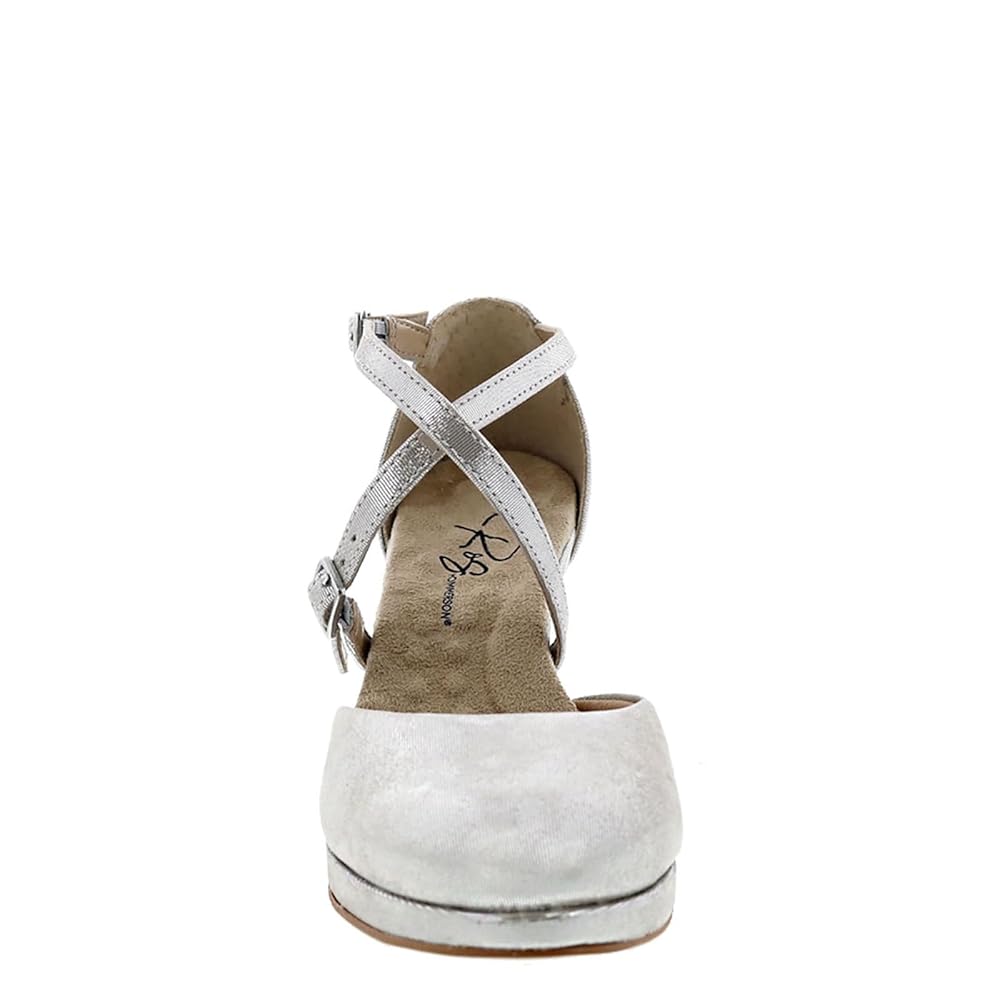 Ros Hommerson Pammy Women's Platform Heel - Silver Glitter Leather