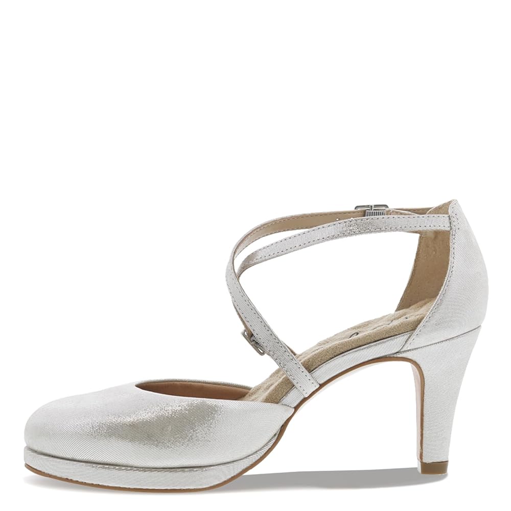 Ros Hommerson Pammy Women's Platform Heel - Silver Glitter Leather