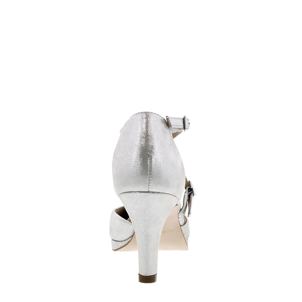 Ros Hommerson Pammy Women's Platform Heel - Silver Glitter Leather