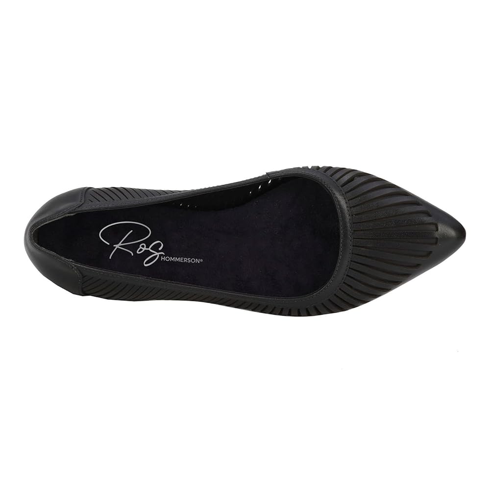 Ros Hommerson Roxi Women's Flat Shoe - Black Cashmere Leather