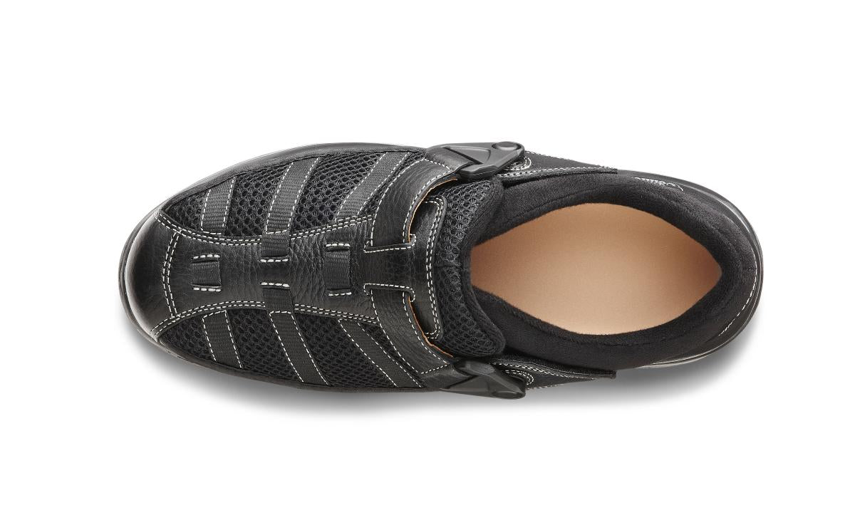 Dr. Comfort Lucie X Women's Double Depth Casual Shoe - Black overhead